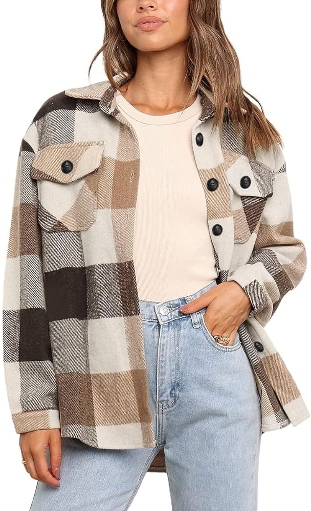 Sandeluxe Plaid Shacket