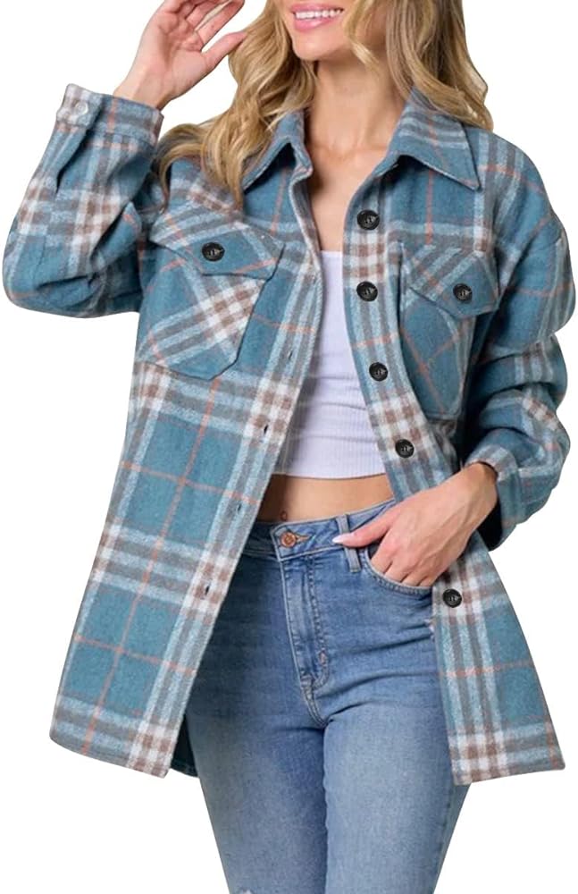 Sandeluxe Plaid Shacket