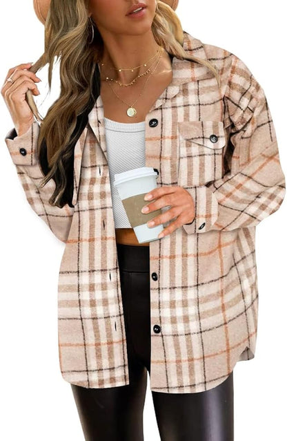 Sandeluxe Plaid Shacket