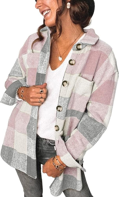 Sandeluxe Plaid Shacket