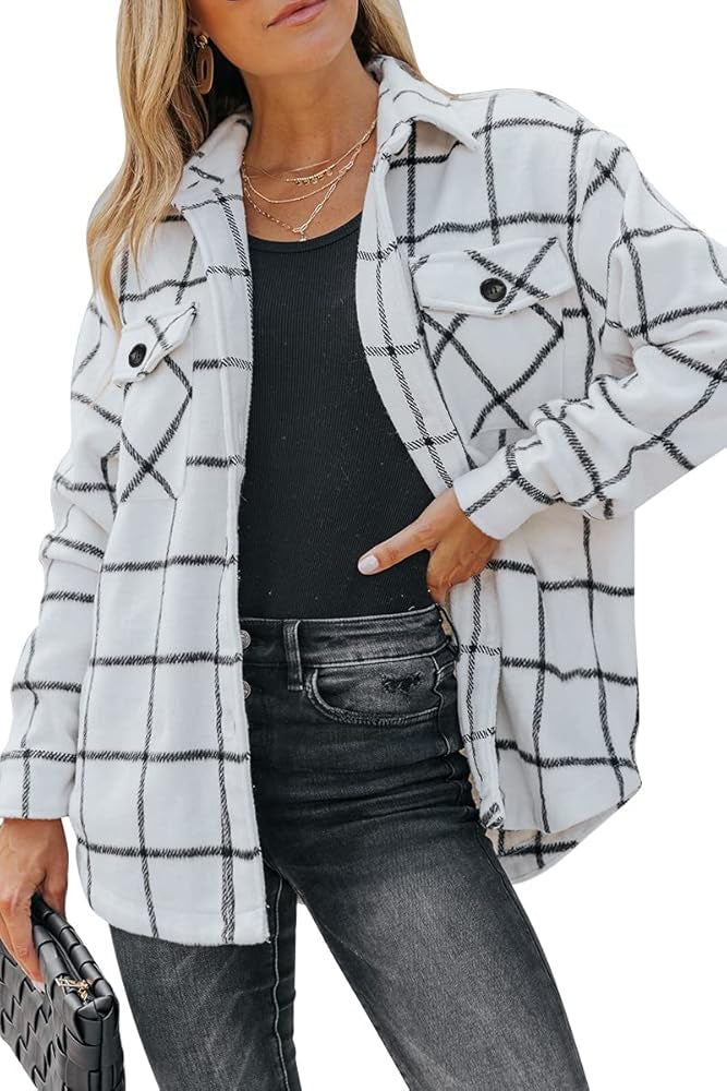 Sandeluxe Plaid Shacket