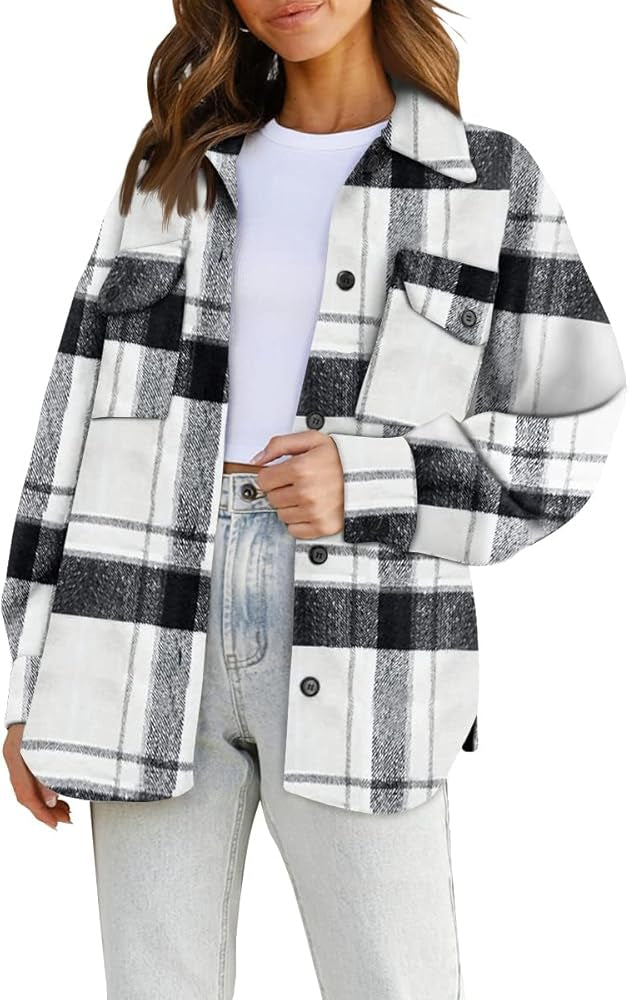 Sandeluxe Plaid Shacket