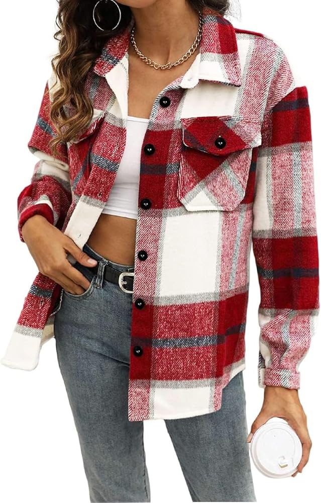 Sandeluxe Plaid Shacket