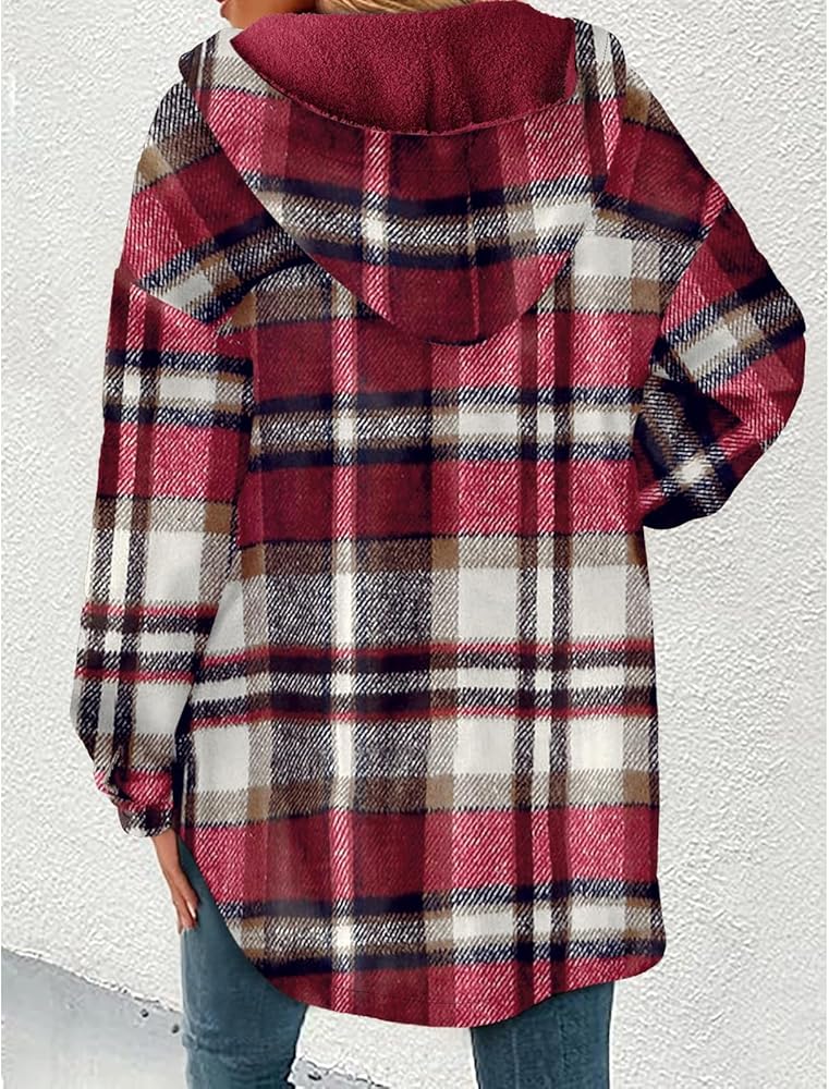 Sandeluxe Plaid Flannel Coat