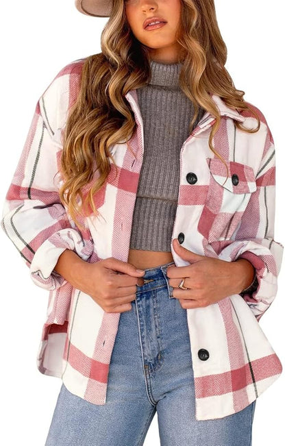 Sandeluxe Plaid Shacket