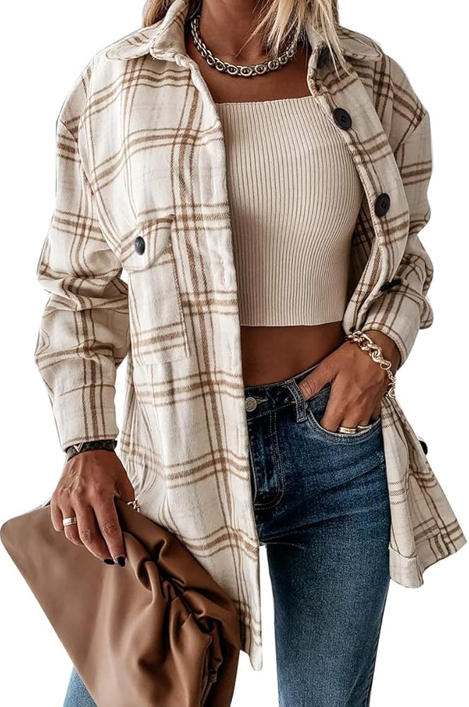 Sandeluxe Plaid Shacket