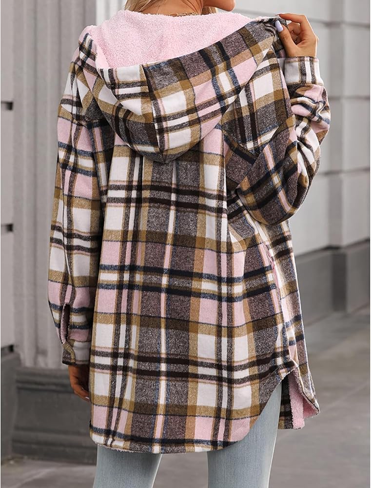 Sandeluxe Plaid Flannel Coat