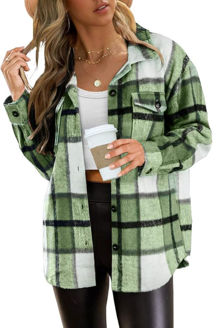 Sandeluxe Plaid Shacket