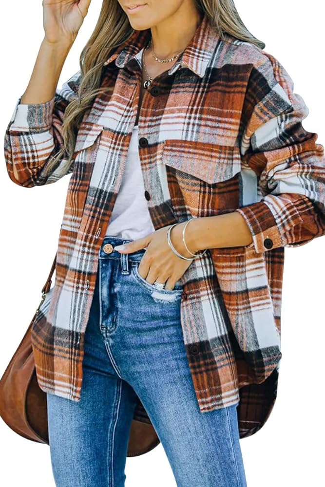 Sandeluxe Plaid Shacket